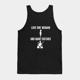 Love One Woman and Many Guitars Tank Top